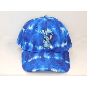 Lilo and Stitch Tye Dye Hat - Stitch "I Tried" Embroidered adjustable hat